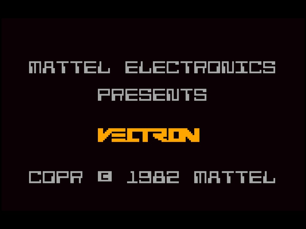 Title Screen of Vectron for Intellivision